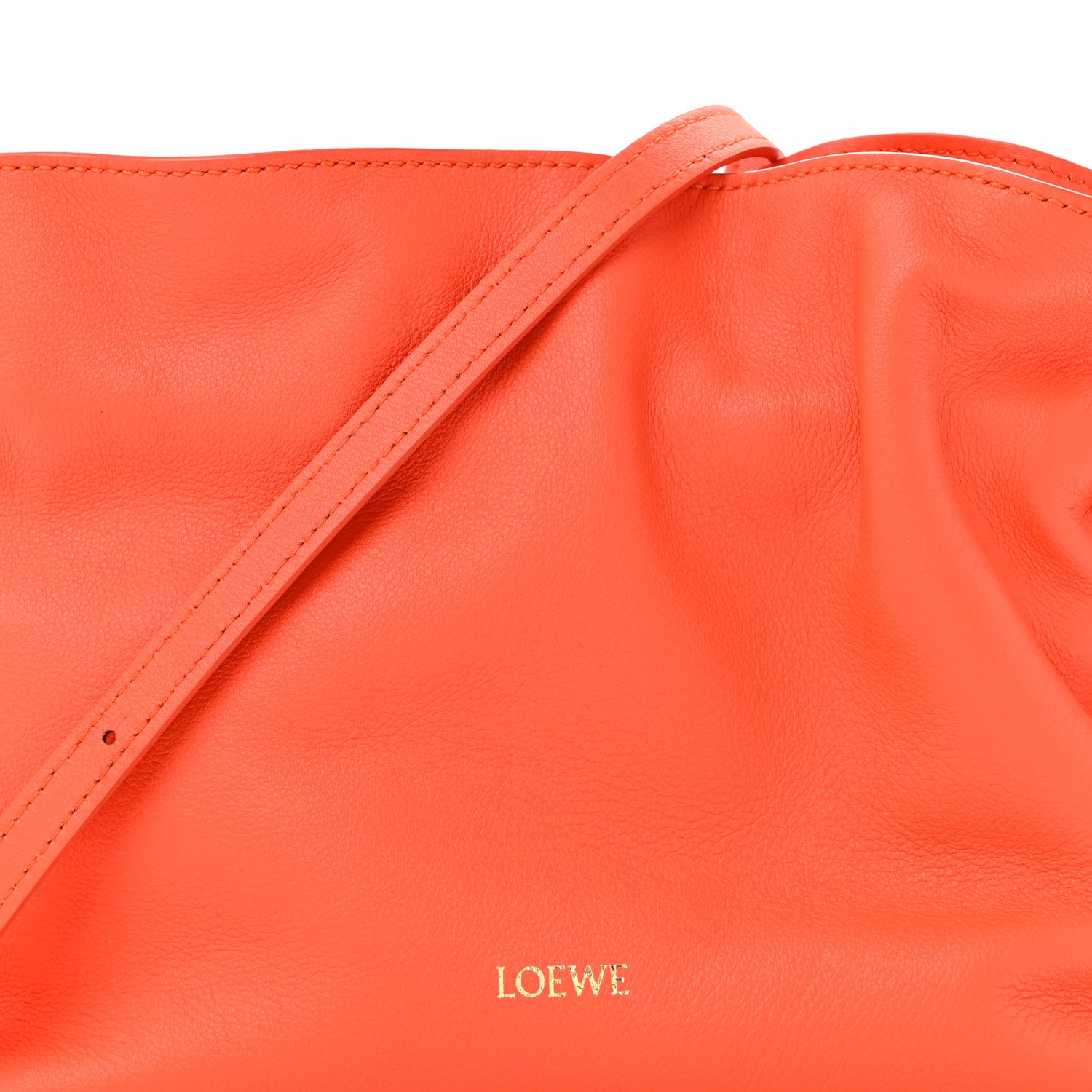 Loewe Nappa Calfskin Mini Flamenco Knot Clutch Sunrise Orange 8 of 12
