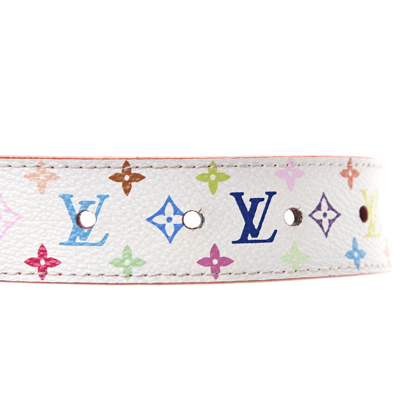 Monogram Multicolor LV Cut Reversible Belt 80 32 White Grenade