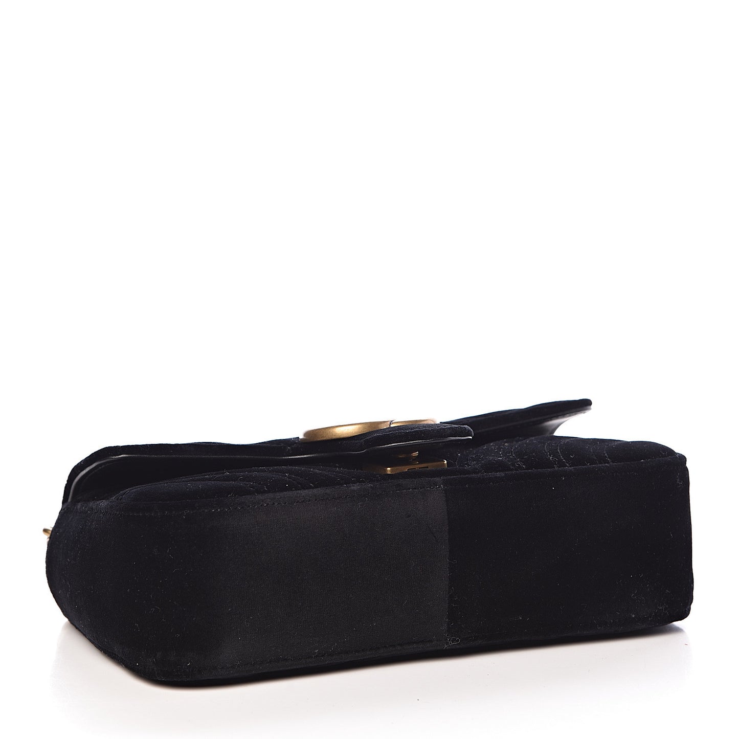 Velvet Matelasse Mini GG Marmont Shoulder Bag Black