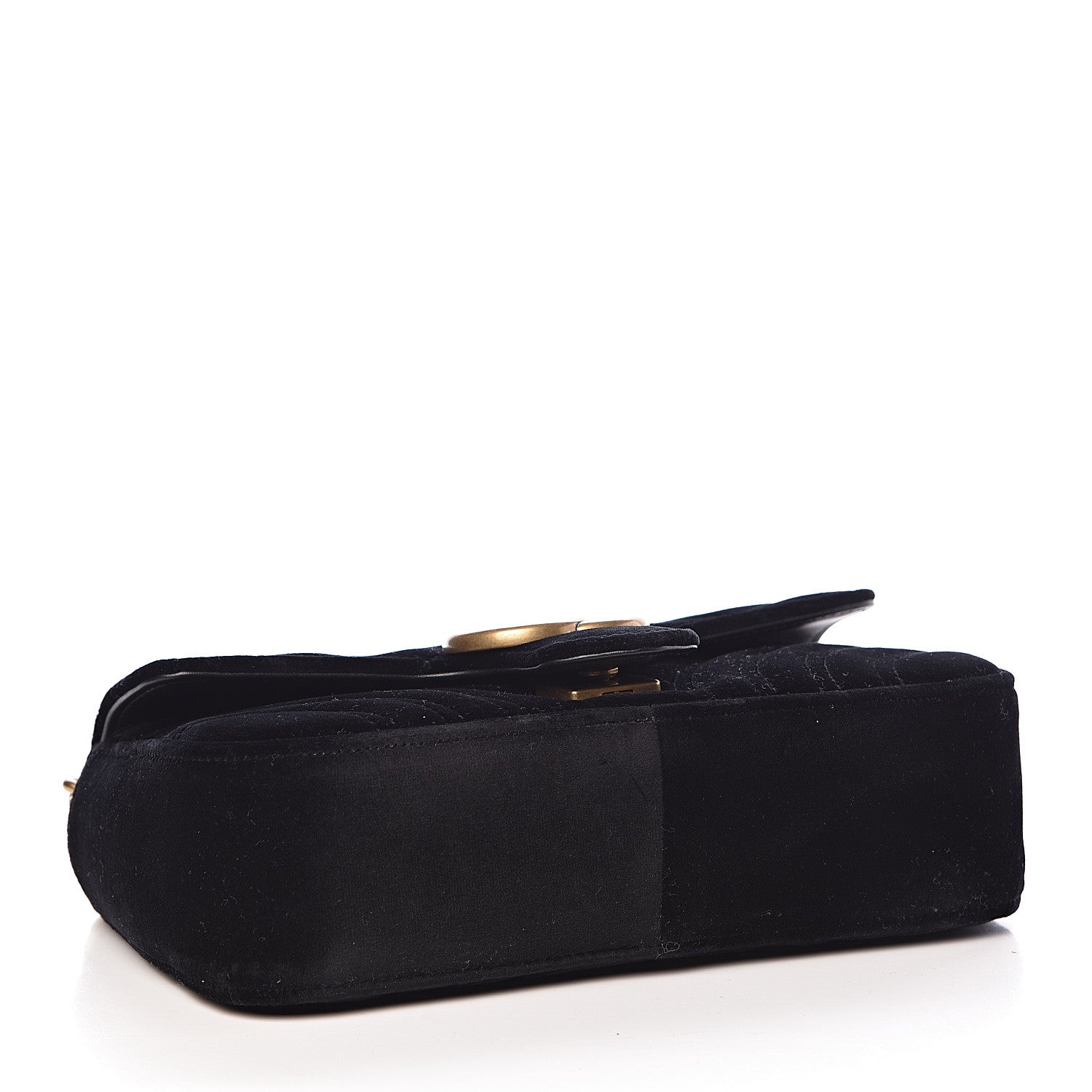 Gucci Velvet Matelasse Mini GG Marmont Shoulder Bag Black 4 of 10
