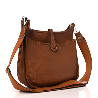 Hermes Taurillon Clemence Evelyne III PM Gold 3 of 10