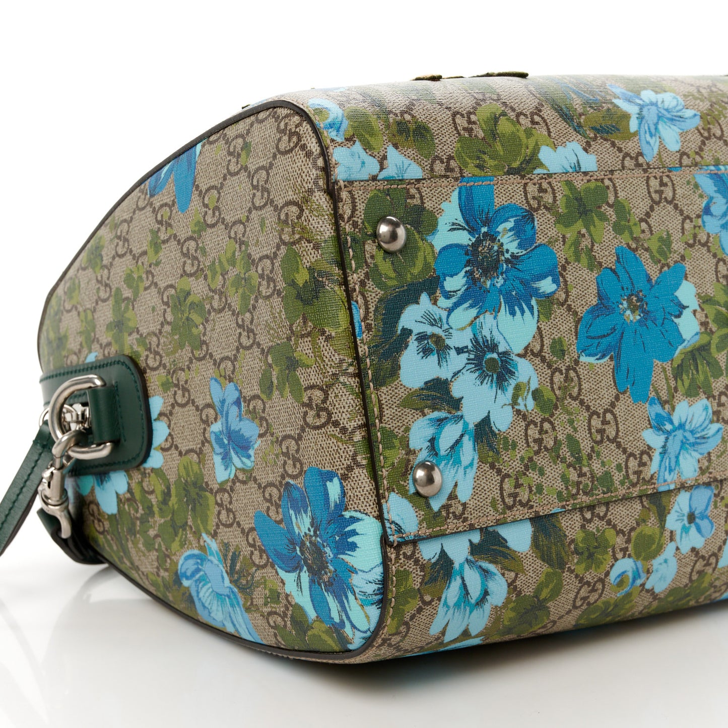 GG Supreme Monogram Bloom Butterfly Embroidered Medium Boston Green
