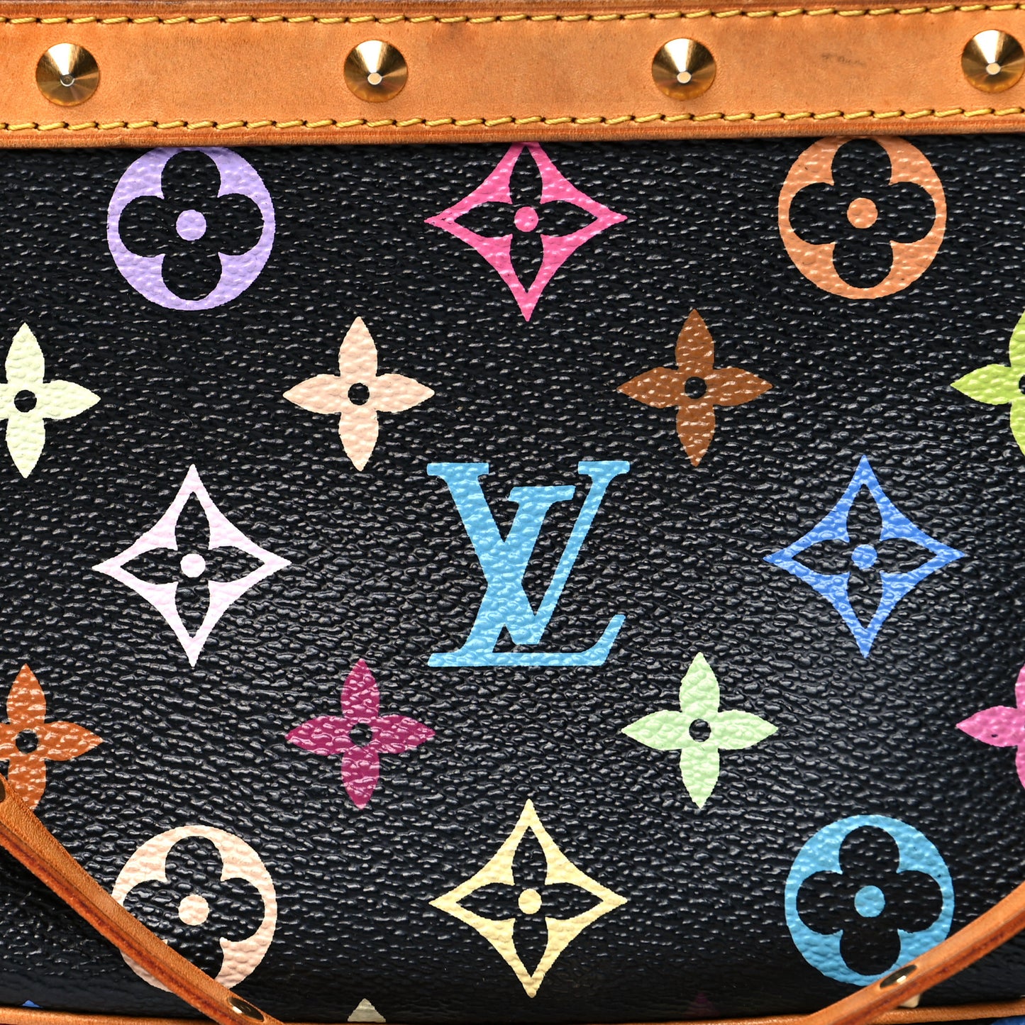 Monogram Multicolor Pochette Accessories Black