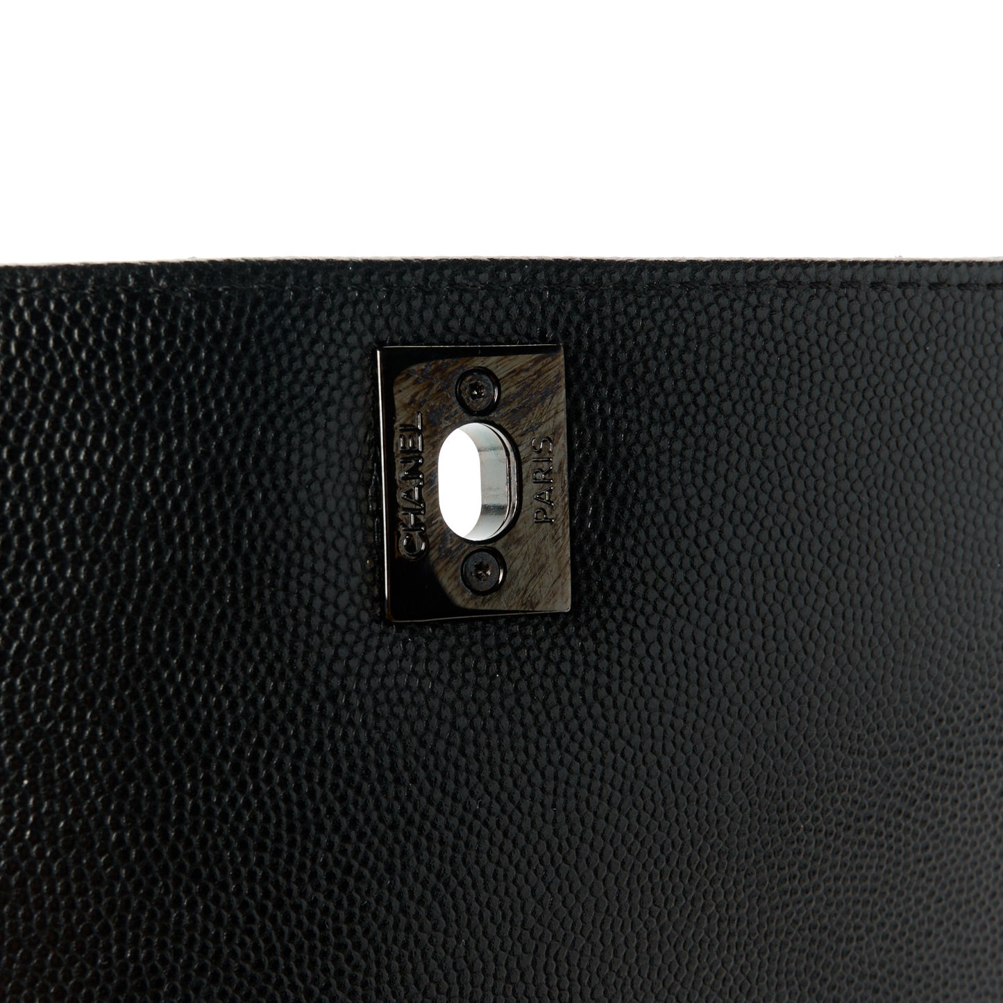 Caviar Chevron Quilted Extra Mini Coco Handle Flap So Black