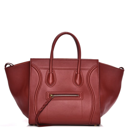 Celine Supple Calfskin Medium Phantom Luggage Red 1 of 8