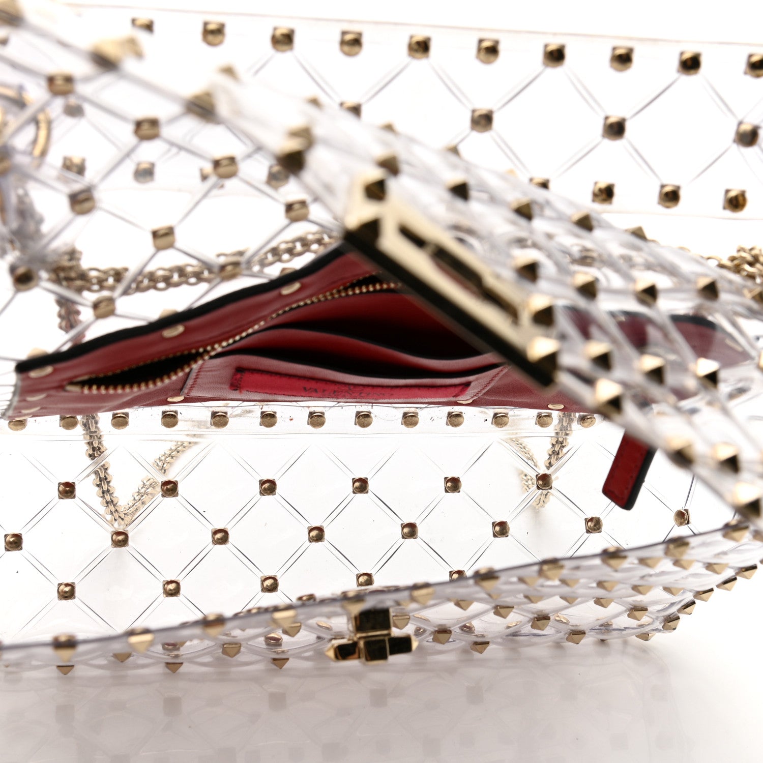 Valentino Garavani PVC Medium Rockstud Spike Shoulder Bag 5 of 9