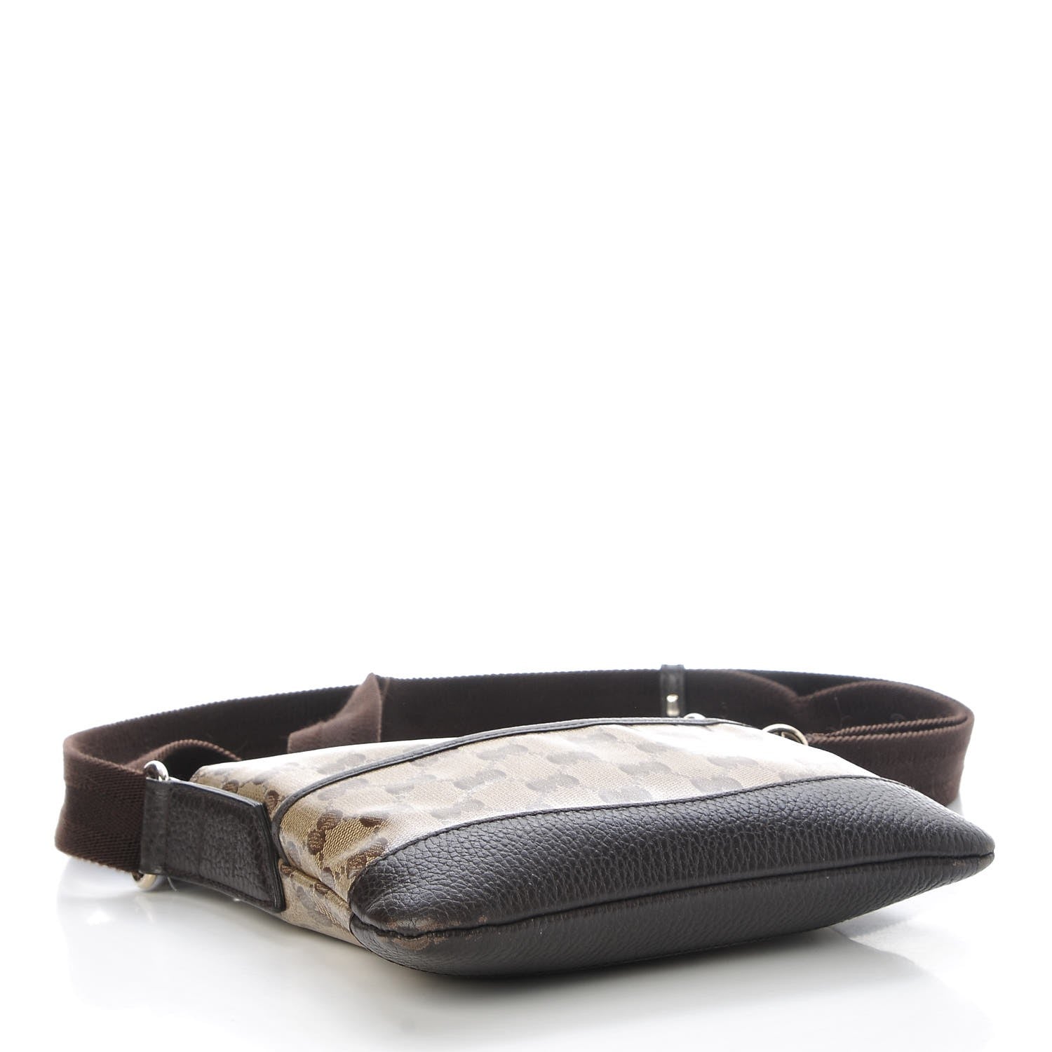 Gucci Crystal Monogram Small Flat Messenger Bag Dark Brown 4 of 10