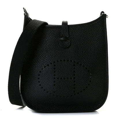 Hermes Taurillon Clemence Evelyne TPM Black 1 of 8