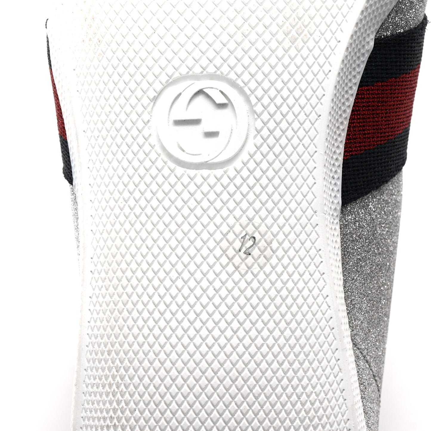 Glitter Fabric Studded Web Mens Sneakers 12 Silver