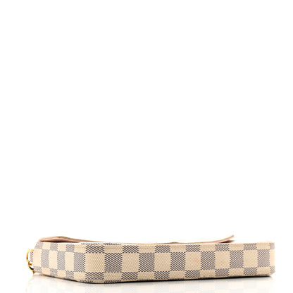 Louis Vuitton Damier Azur Pochette Felicie Chain Wallet Rose Ballerine 5 of 13