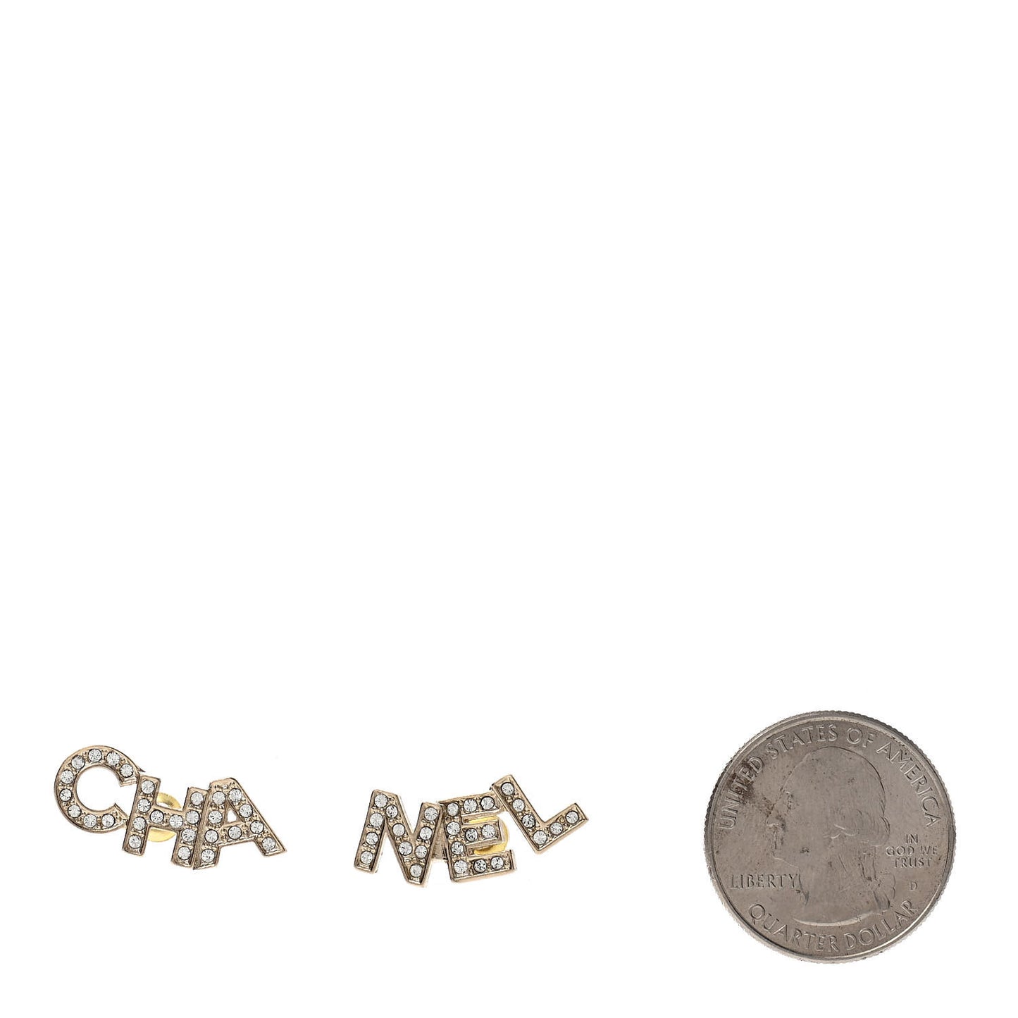 Crystal Pearl Signature Stud Earrings Gold