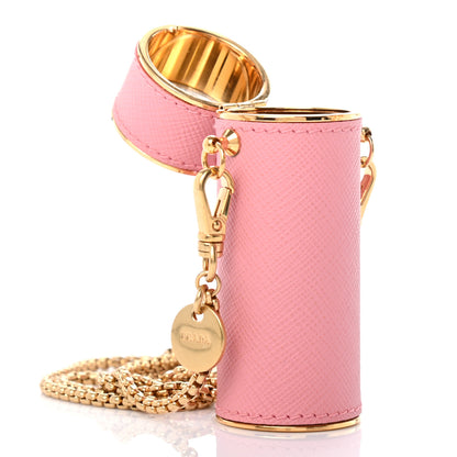 Prada Saffiano Logo Plaque Lipstick Case Petalo 7 of 7
