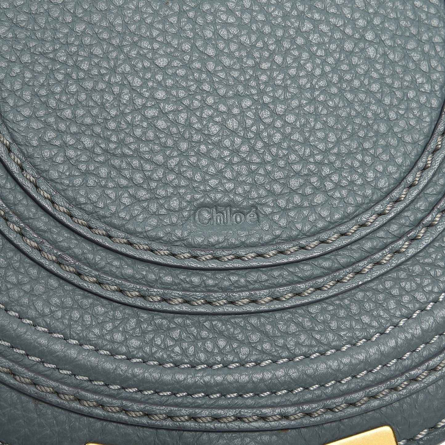 Calfskin Mini Marcie Round Crossbody Bag Cloudy Blue