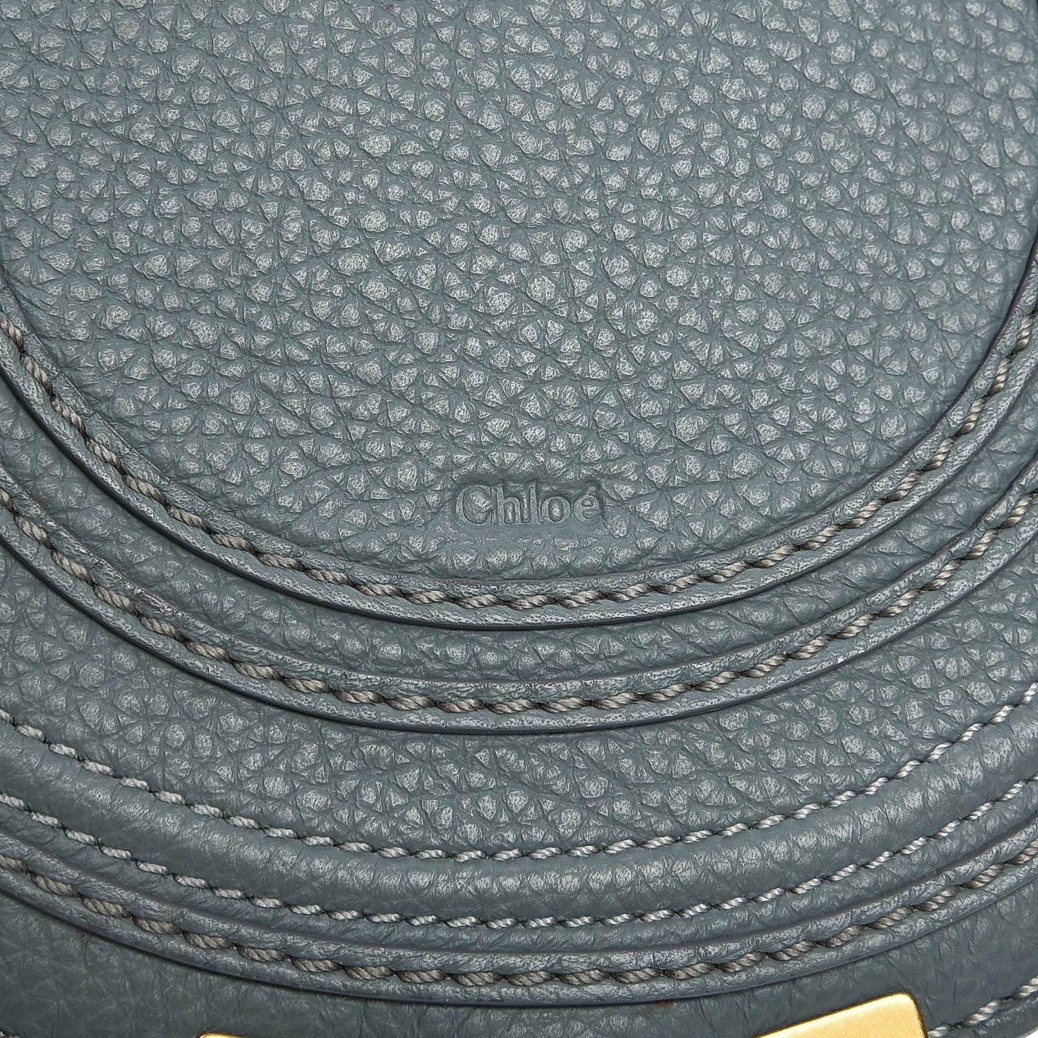 Chloe Calfskin Mini Marcie Round Crossbody Bag Cloudy Blue 7 of 9