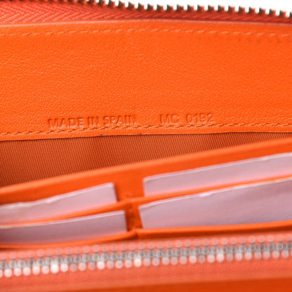 Christian Dior Patent Cannage Zip Around Wallet Orange 7 of 12