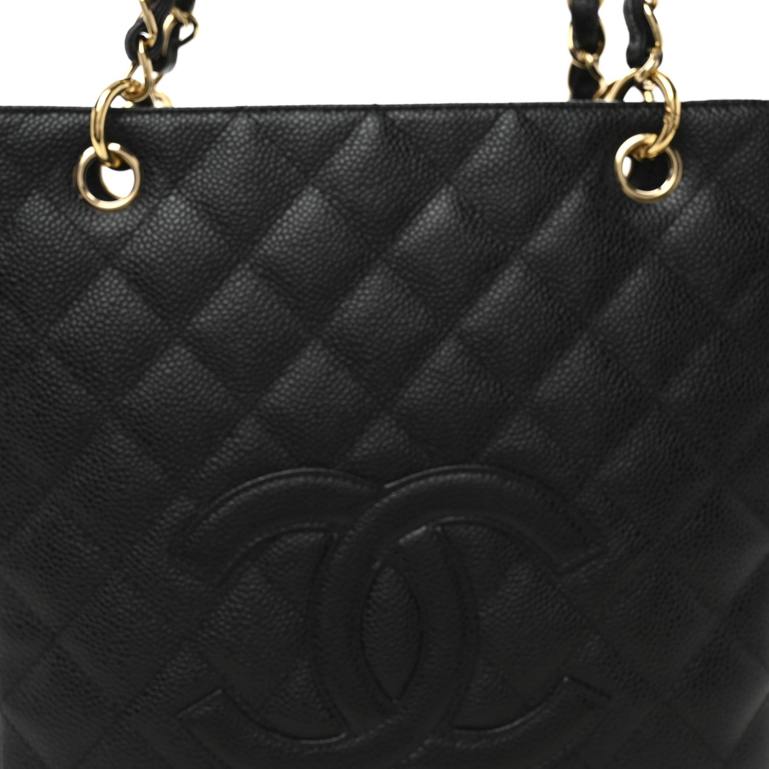 Chanel Caviar Quilted Petit Shopping Tote PST Black 8 of 10