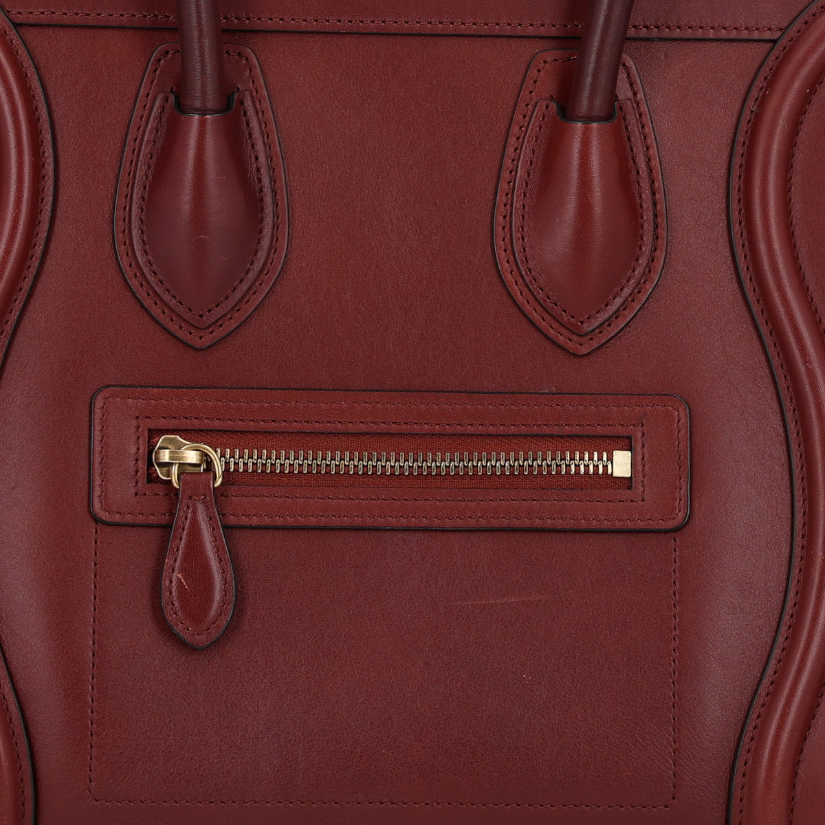Smooth Calfskin Micro Luggage Burgundy