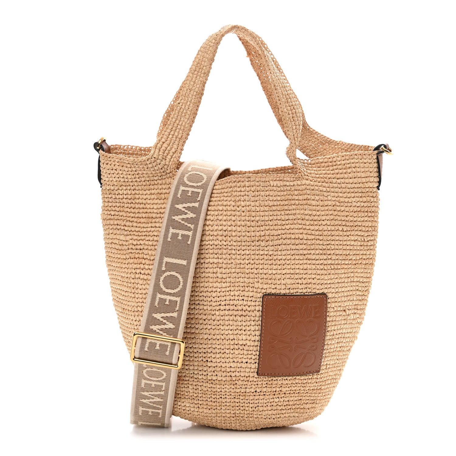 Loewe Raffia Mini Slit Tote Bag Natural Tan 1 of 11