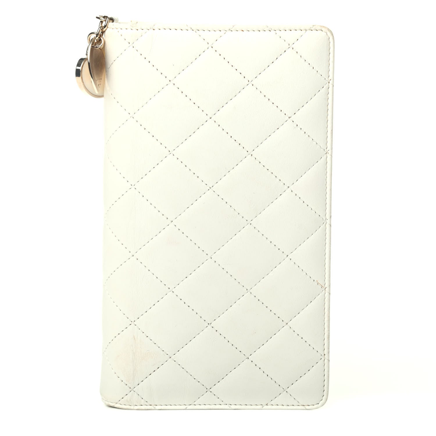 Chanel Lambskin Quilted Valentine Wallet White 1 of 4