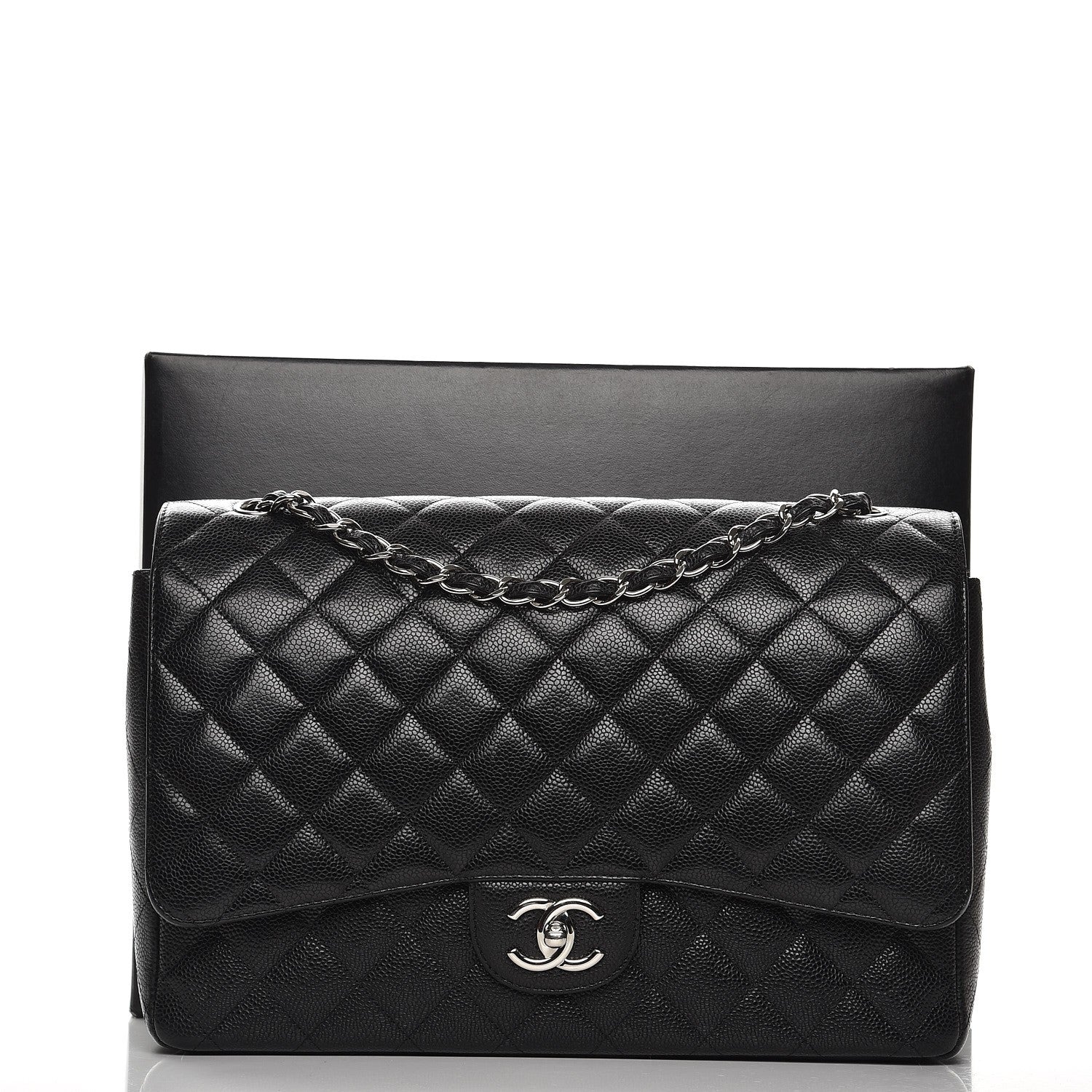 Chanel Caviar Quilted Maxi Double Flap Black 10 of 10