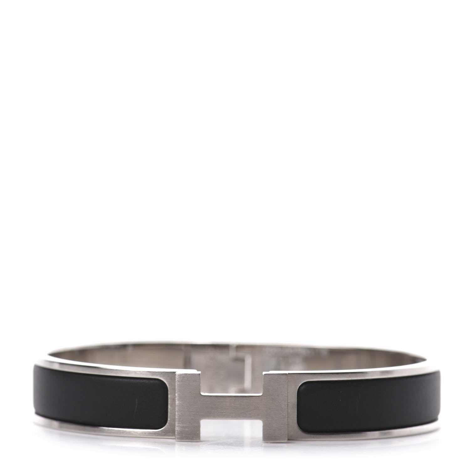 Hermes Matte Enamel Narrow Clic Clac HH Bracelet GM Black 1 of 5