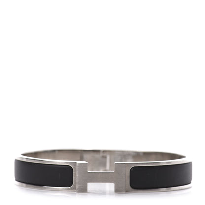 Hermes Matte Enamel Narrow Clic Clac HH Bracelet GM Black 1 of 5