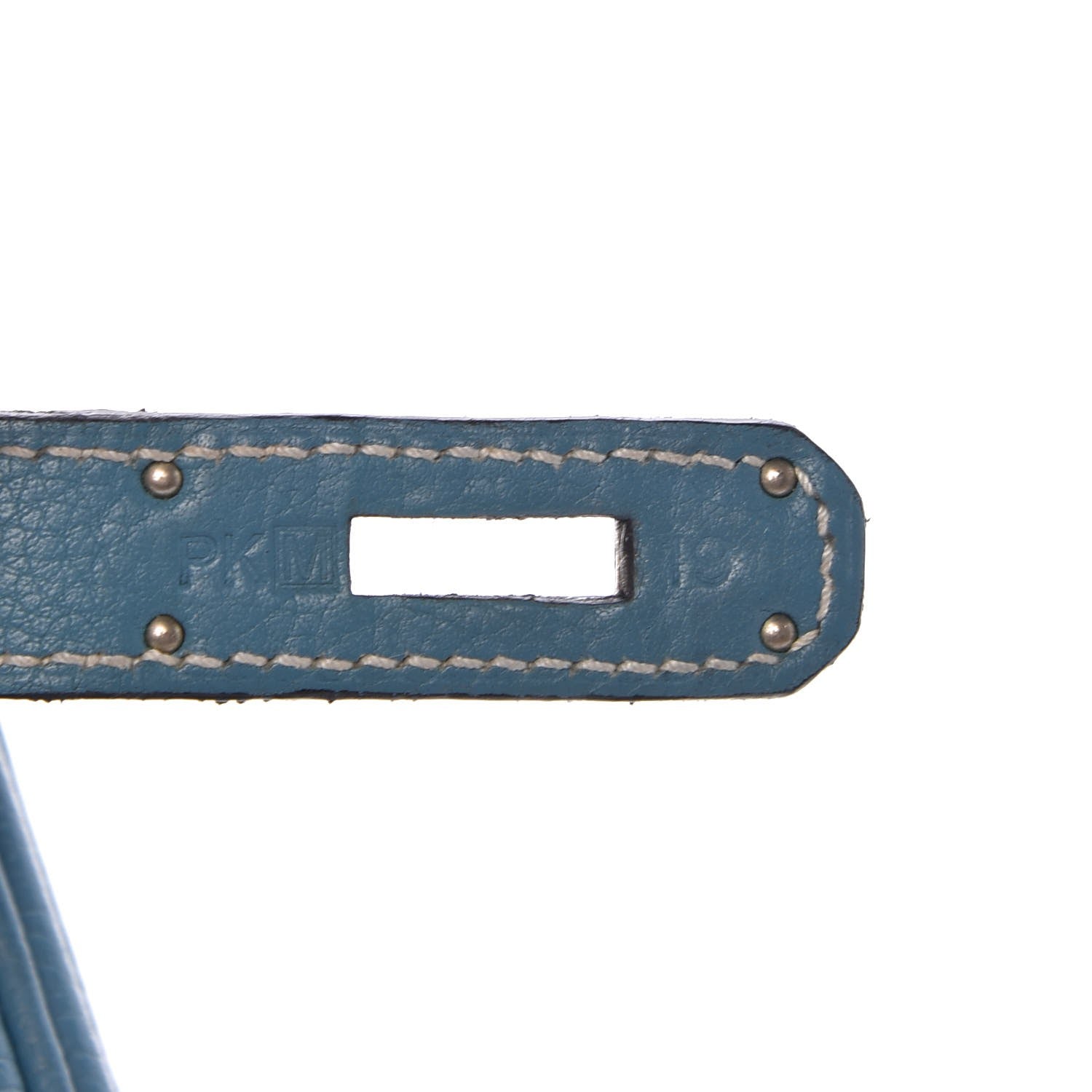 Hermes Taurillon Clemence Birkin 30 Blue Jean 7 of 8