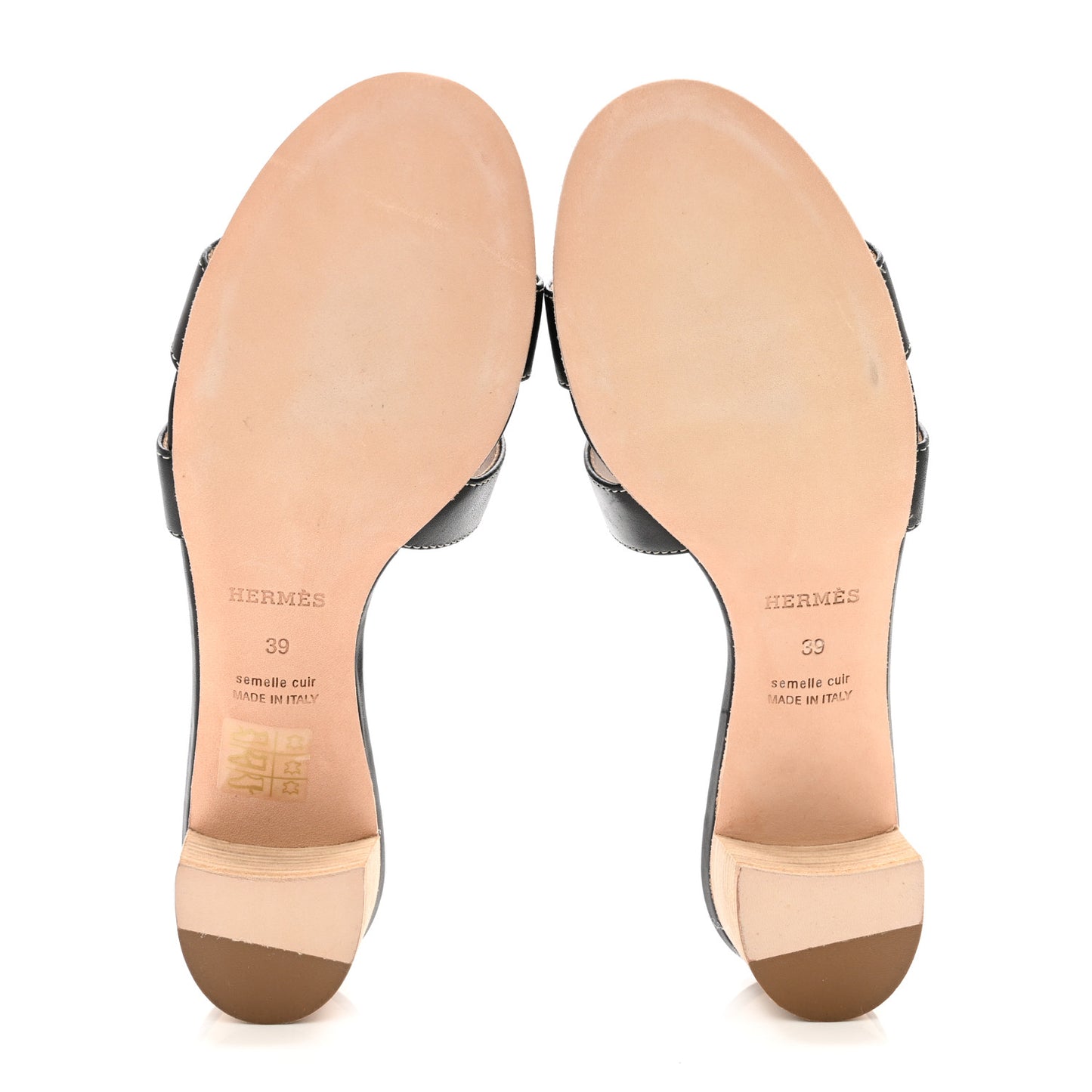 Calfskin Oasis Sandals 39 Black