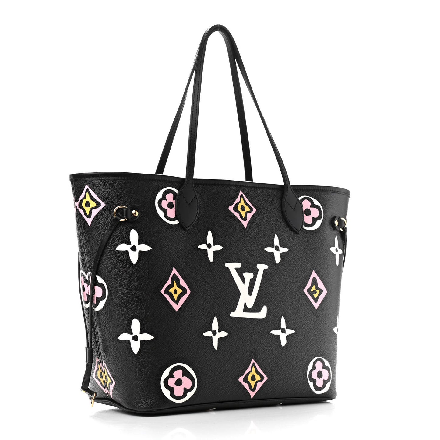 Monogram Giant Wild At Heart Neverfull MM Black