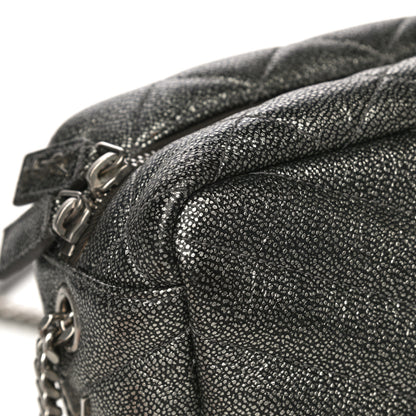 Saint Laurent Metallic Grain De Poudre Y Quilted Monogram Small Loulou Bowling Bag Gun Metal 15 of 16