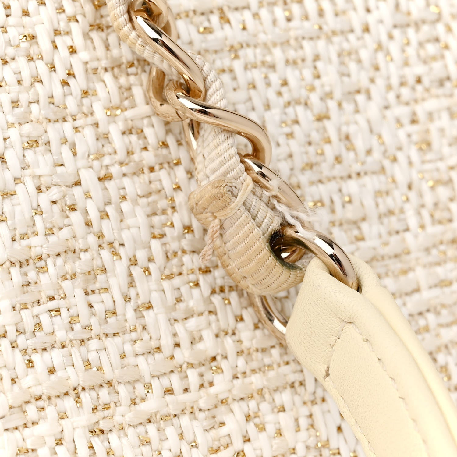 Chanel Lurex Boucle Small Deauville Tote Ivory 12 of 12