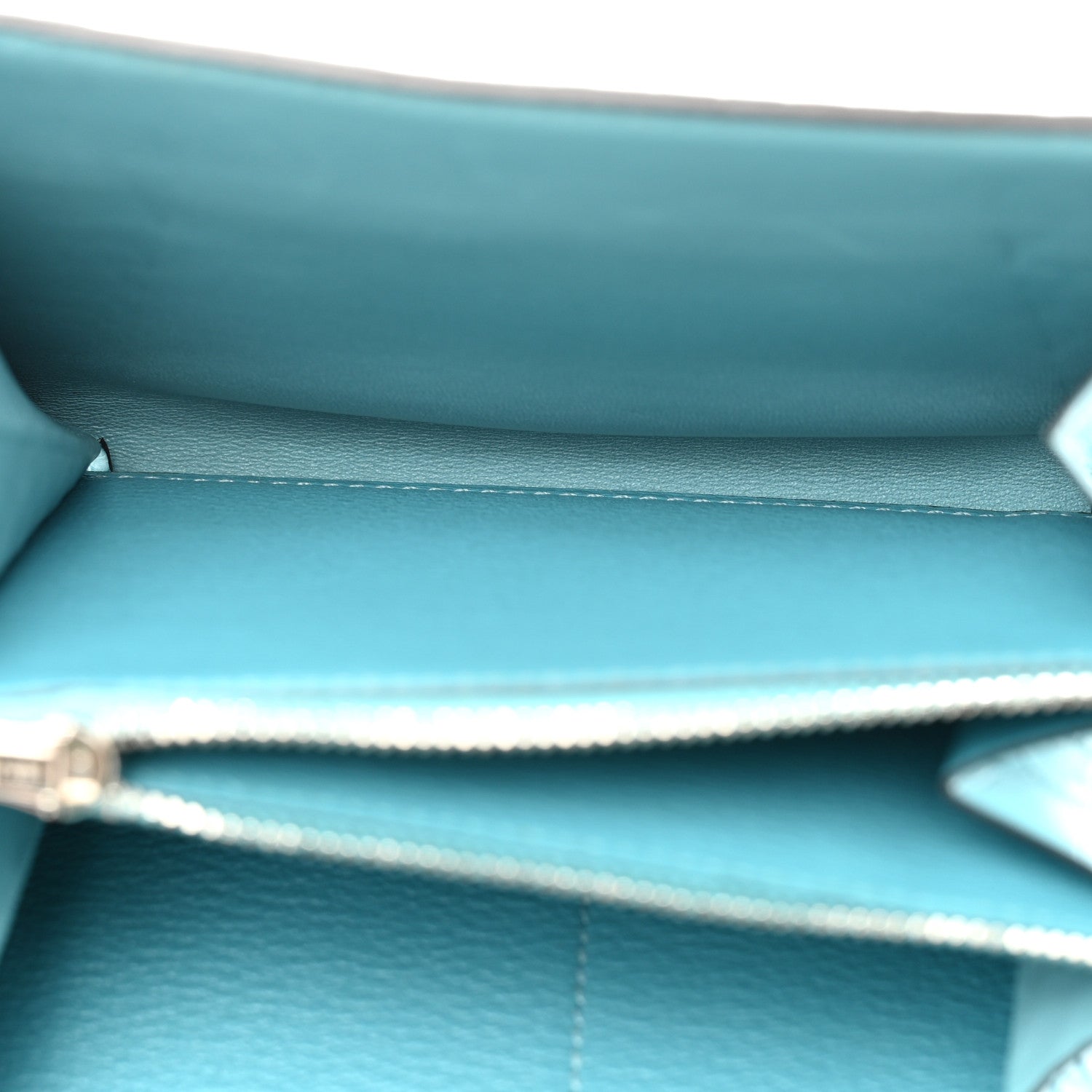 Hermes Matte Alligator Constance Short Wallet Bleu Paon 5 of 9