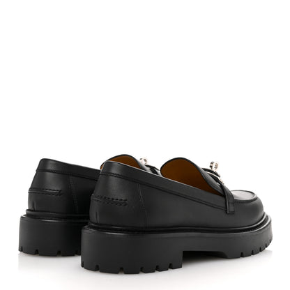 Hermes Calfskin Womens Icone Loafers 36.5 Black 5 of 10