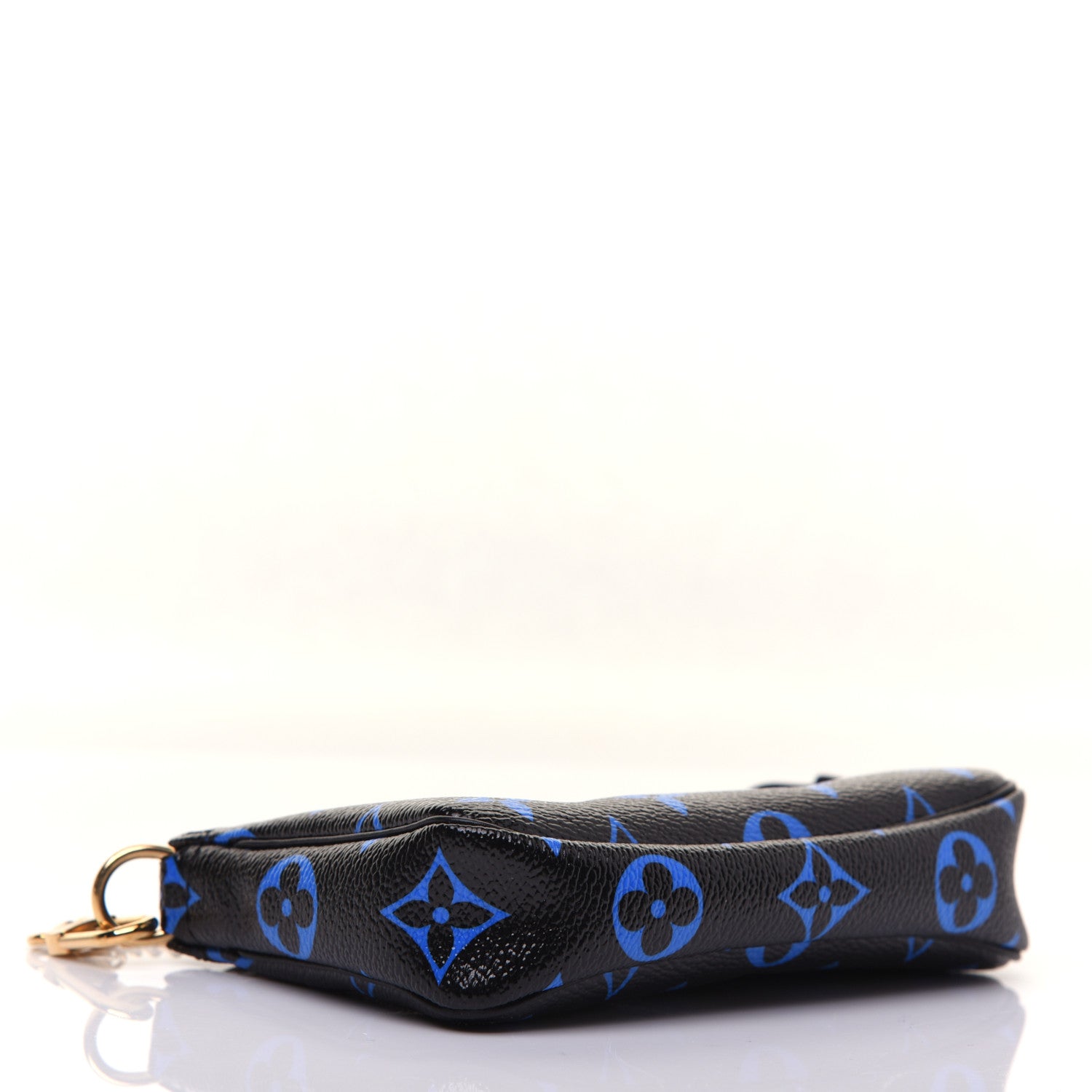 Louis Vuitton Colored Monogram Mini Pochette Accessories Blue Black 4 of 10