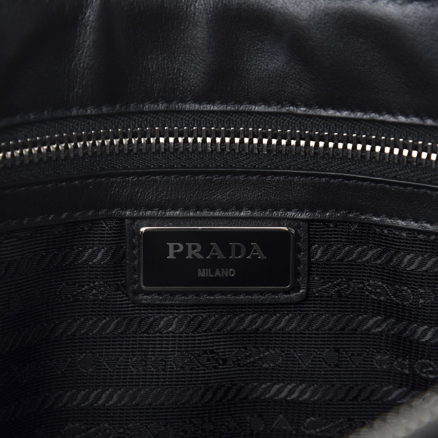 Prada Saffiano Travel Wristlet Clutch Black 10 of 11
