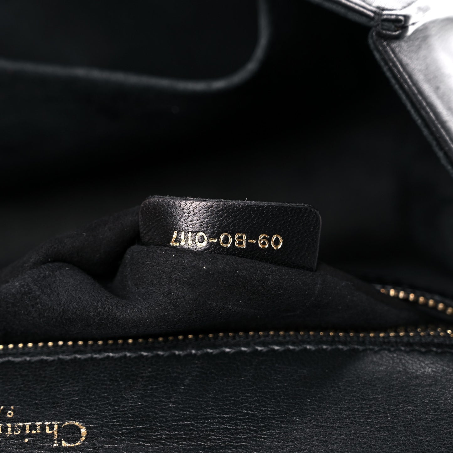 Lambskin Studded Medium Diorama Flap Bag Black