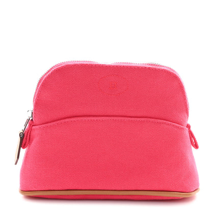 Hermes Cotton Canvas Mini Mini Bolide Travel Cosmetic Pouch Hibiscus 1 of 6