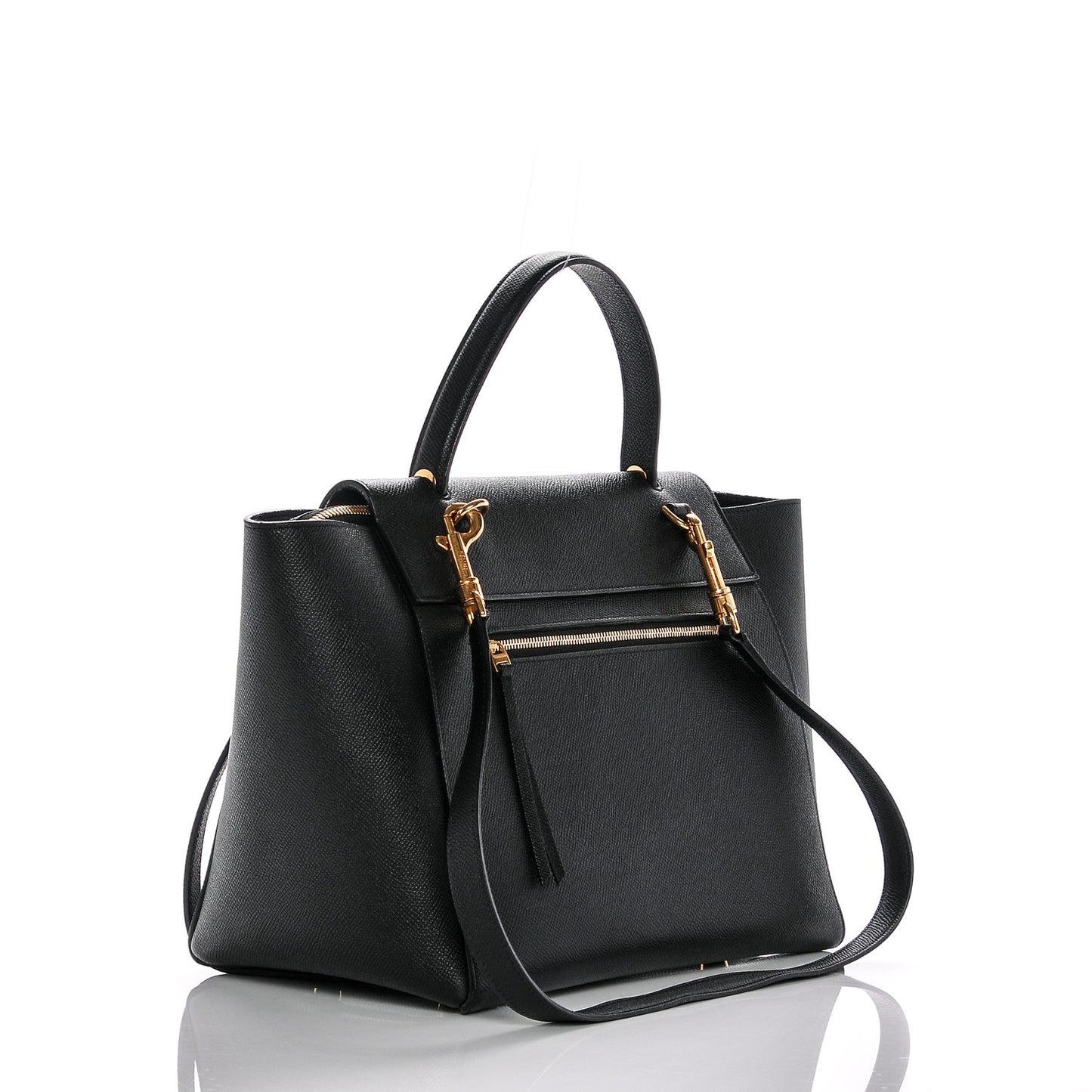 Grained Calfskin Mini Belt Bag Black