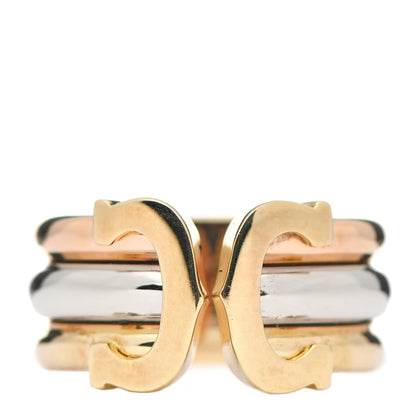 Cartier 18K Pink Yellow White Gold 8mm C De Cartier Ring 50 5.25 1 of 3