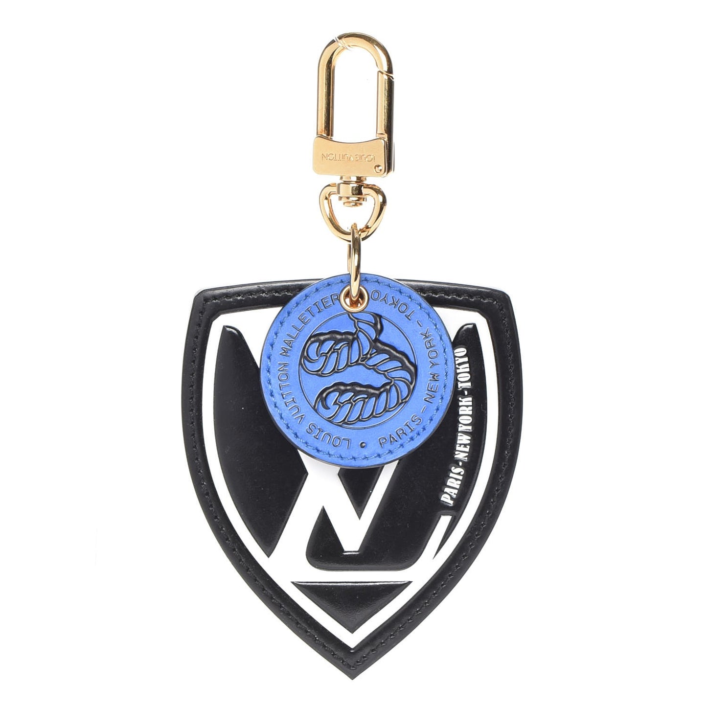 Calfskin World Tour Bag Charm Key Holder