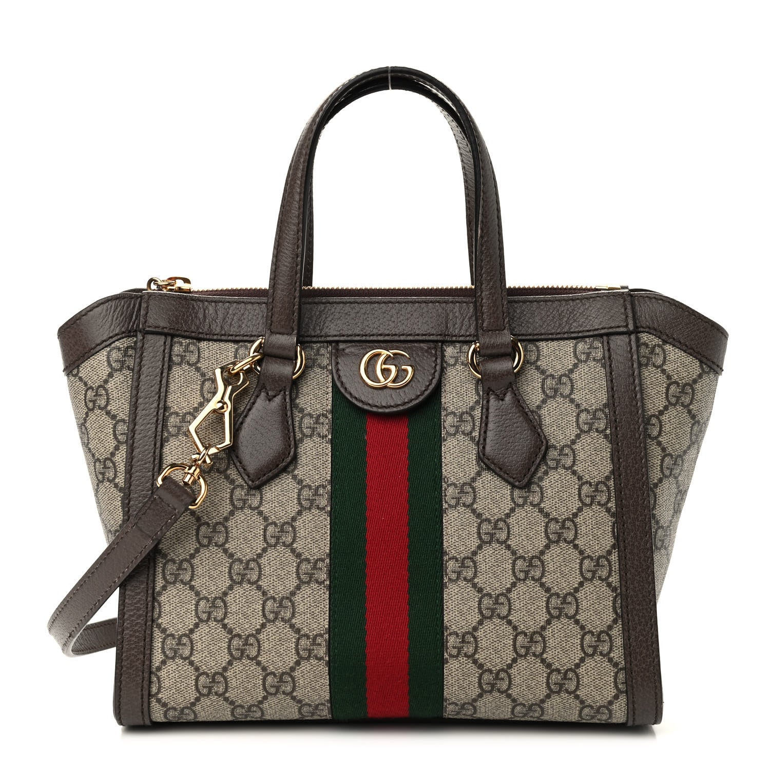 Gucci GG Supreme Monogram Small Ophidia Tote Bag Brown 1 of 9