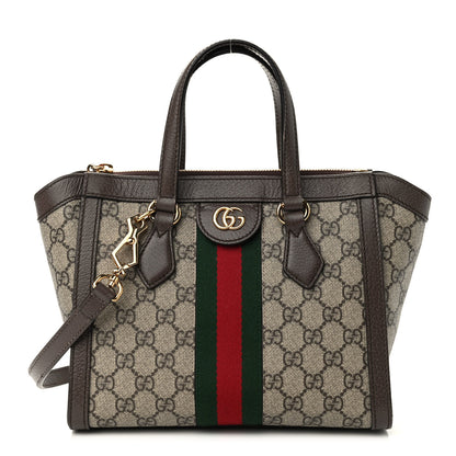 Gucci GG Supreme Monogram Small Ophidia Tote Bag Brown 1 of 9