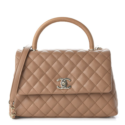 Chanel Caviar Quilted Small Coco Handle Flap Brown 1 of 10