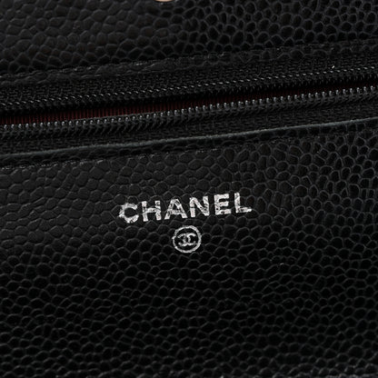 Chanel Caviar Quilted Wallet On Chain WOC Black 6 of 14