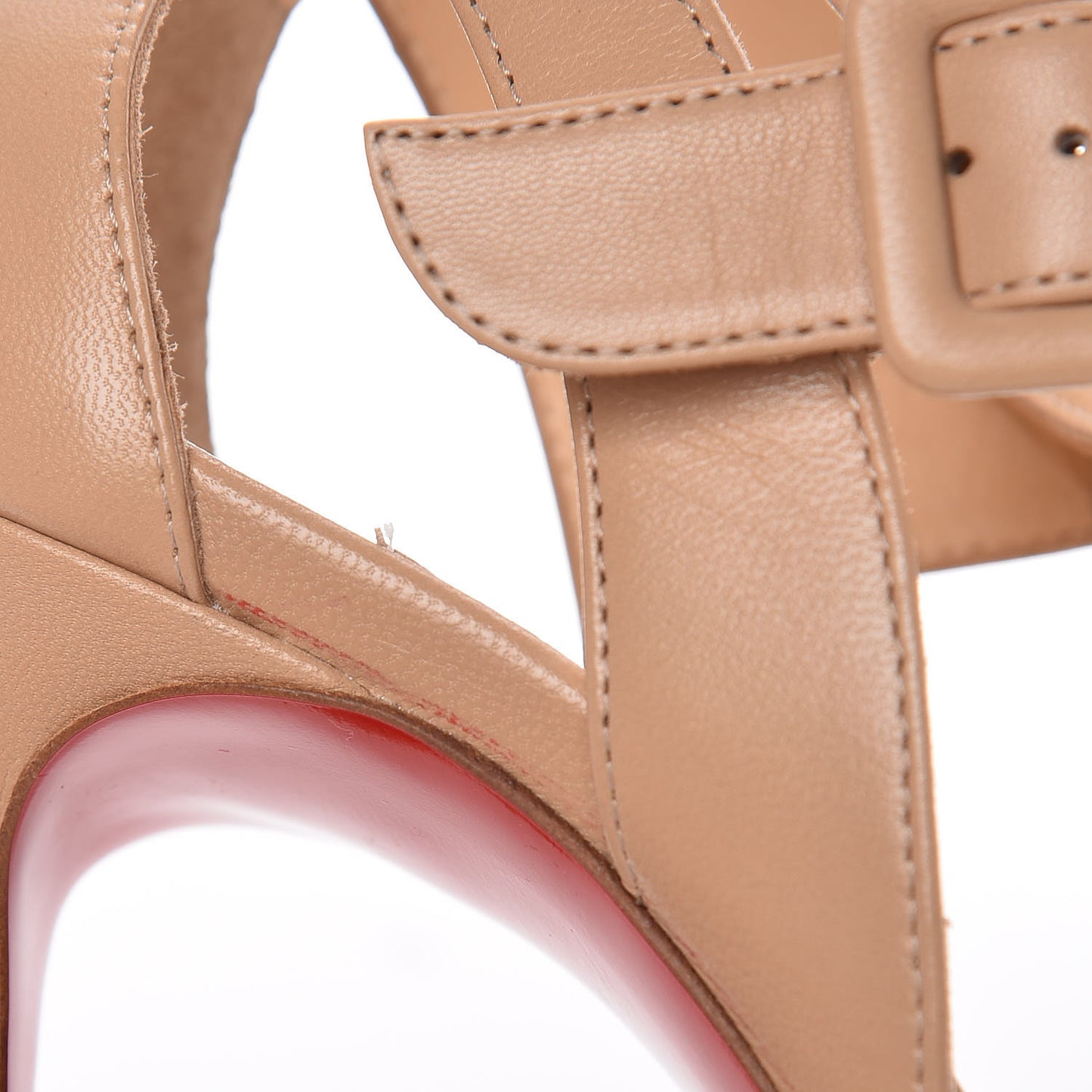 Calfskin PVC Multimiss 100 Ankle Strap Pumps 39 Nude