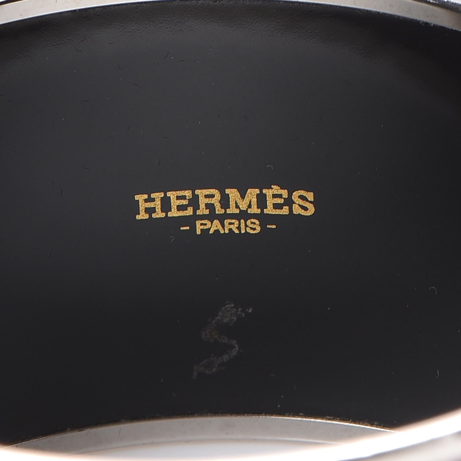Hermes Enamel Printed Extra Wide Caleche Bracelet 62 Bois De Rose 5 of 5