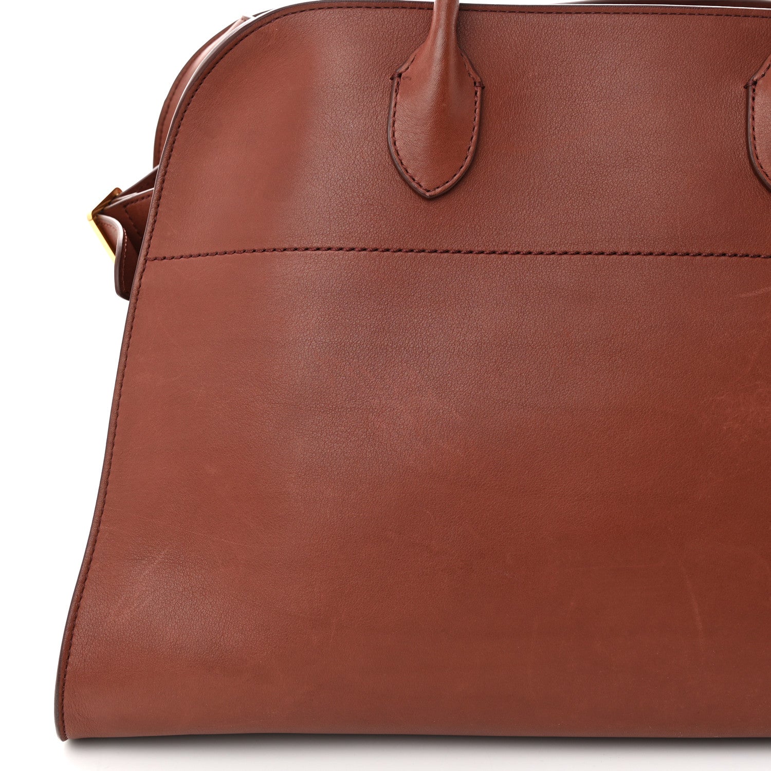 The Row Polished Saddle Calfskin Soft Margaux 15 Cognac 14 of 18