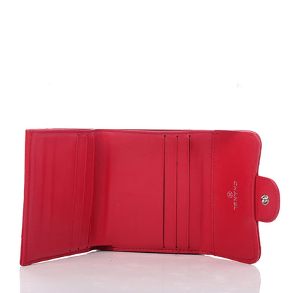 Chanel Lambskin Quilted Double Sided Wallet Dark Pink 4 of 4