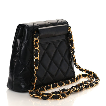 Chanel Lambskin Quilted Flap Waist Belt Bag Black 2 of 8