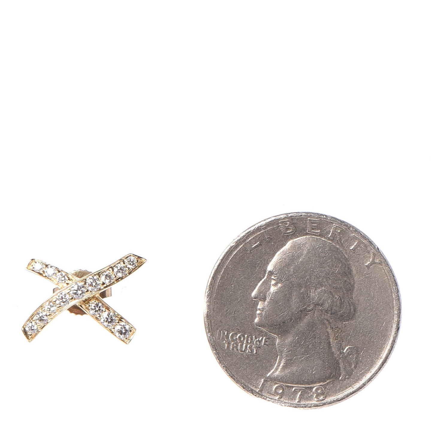 18K Yellow Gold Diamond Paloma Picasso X Kiss Earrings
